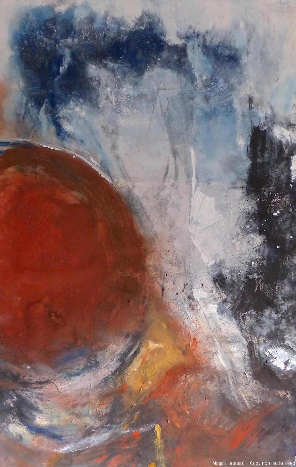 Pas la penne 1, 2017, acrylique sur Velin d'arches
